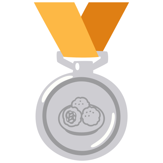 second place medal falafel