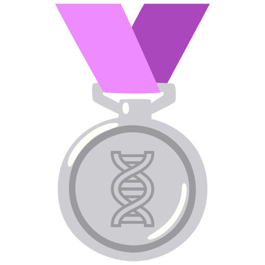 second place medal dna