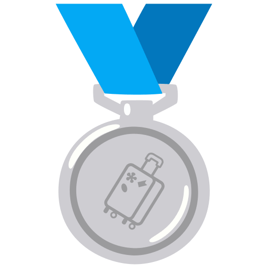 second place medal luggage