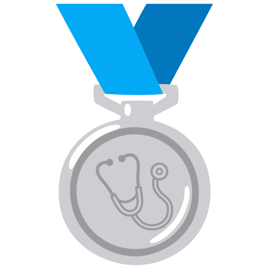 second place medal stethoscope