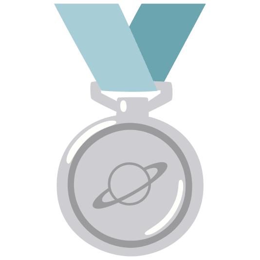 second place medal ringed planet