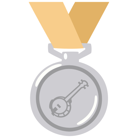 second place medal banjo