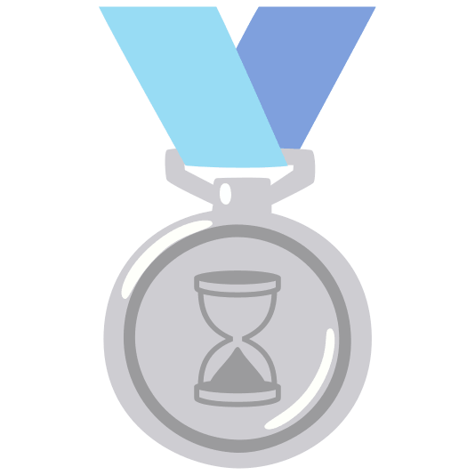 second place medal hourglass