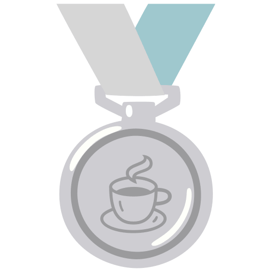second place medal coffee