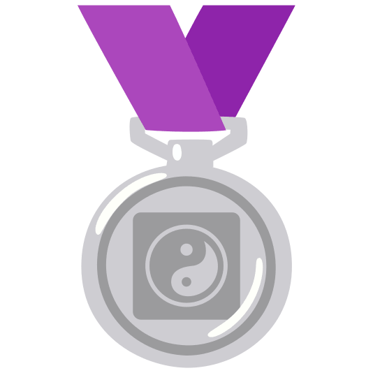 second place medal yin yang