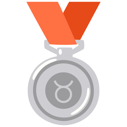 second place medal taurus