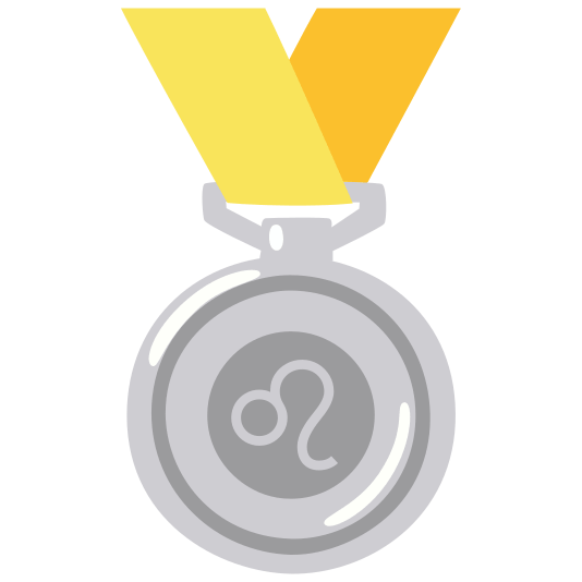 second place medal leo