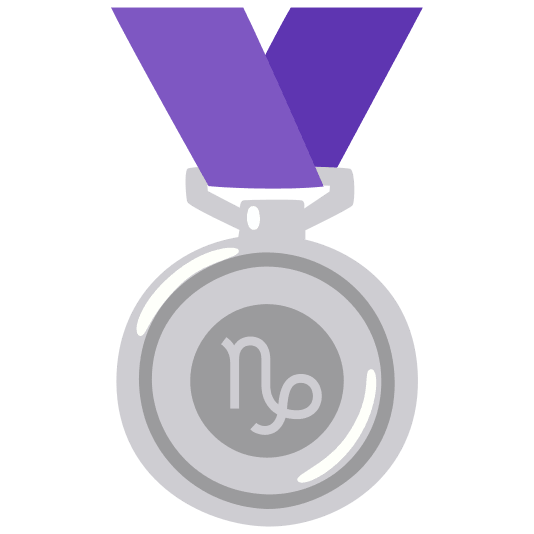 second place medal capricorn