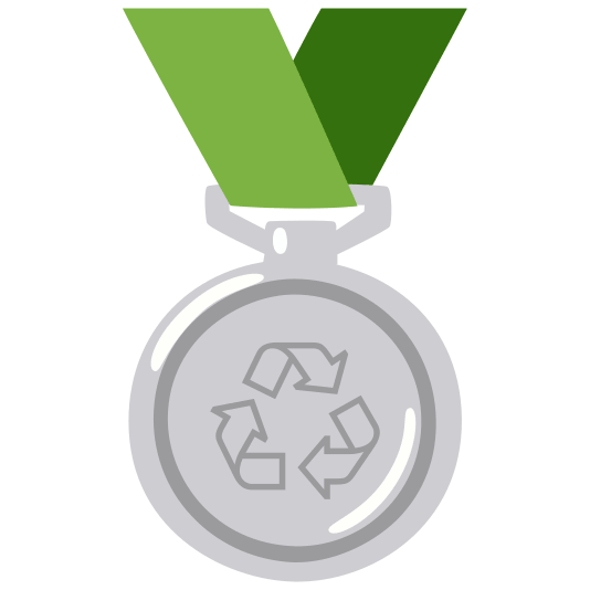 second place medal recycle