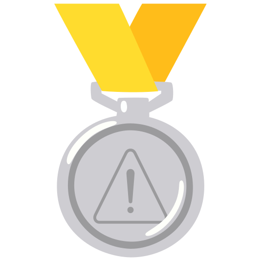 second place medal warning