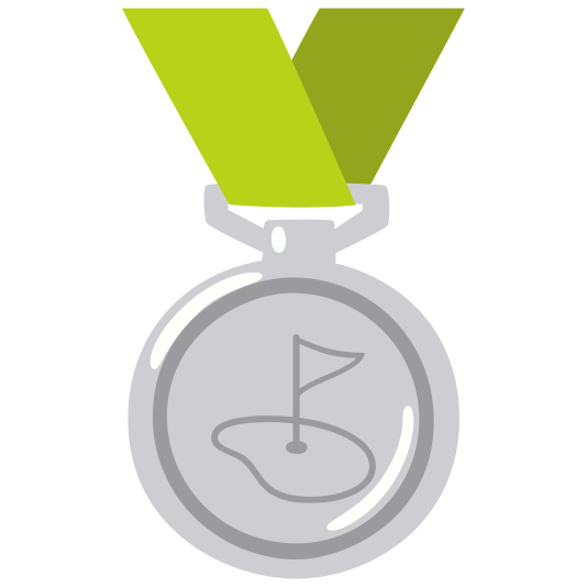 second place medal golf