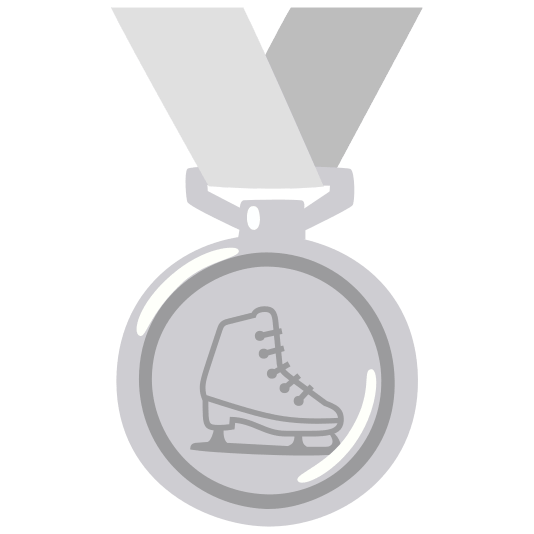 second place medal ice skate