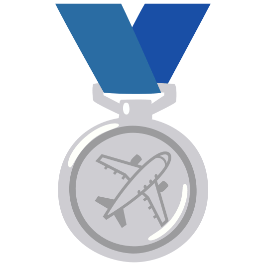 second place medal airplane