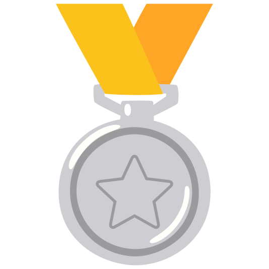 second place medal star