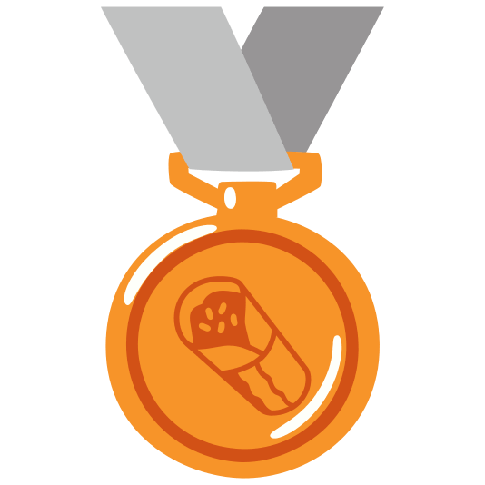 third place medal burrito