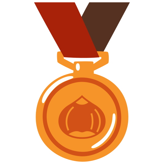 third place medal chestnut