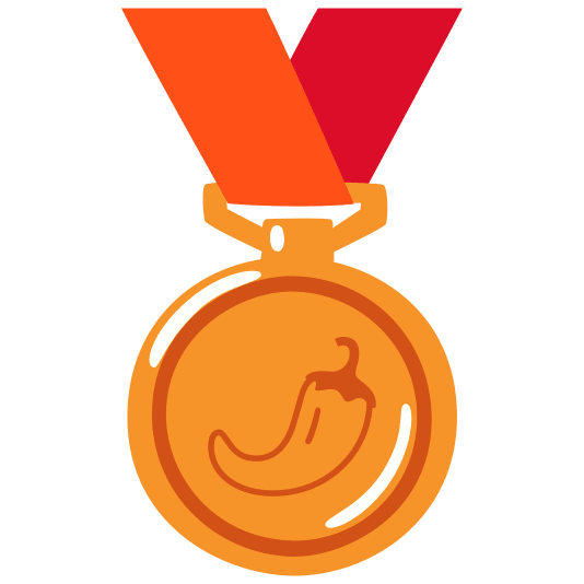 third place medal hot pepper