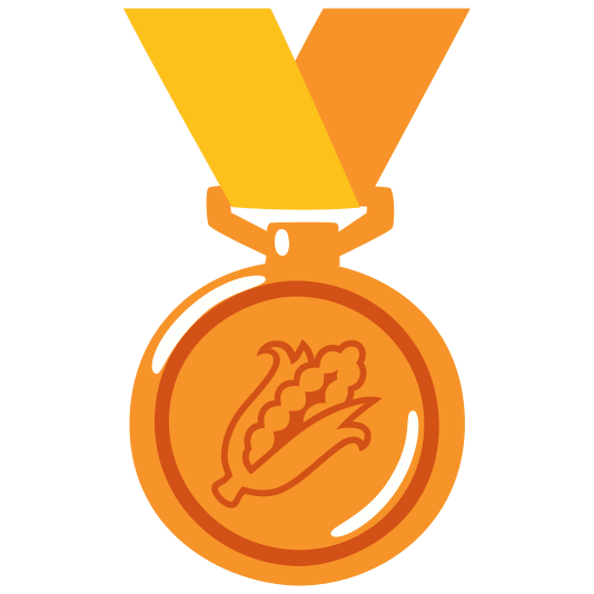 third place medal corn