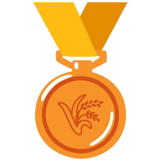third place medal ear of rice