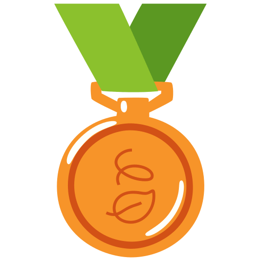third place medal leaves
