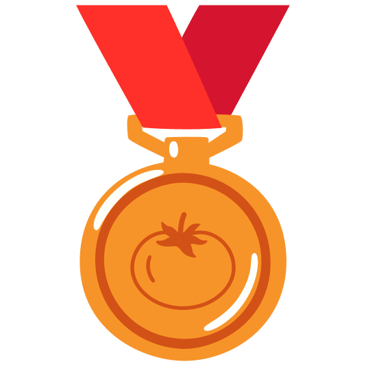 third place medal tomato