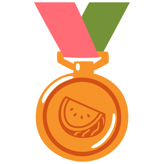 third place medal watermelon