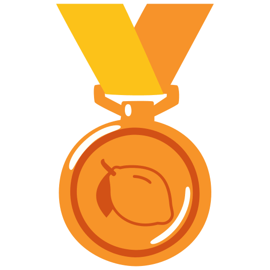 third place medal lemon