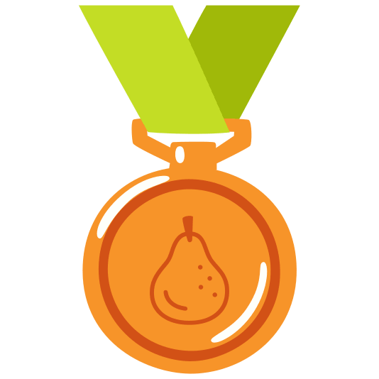 third place medal pear