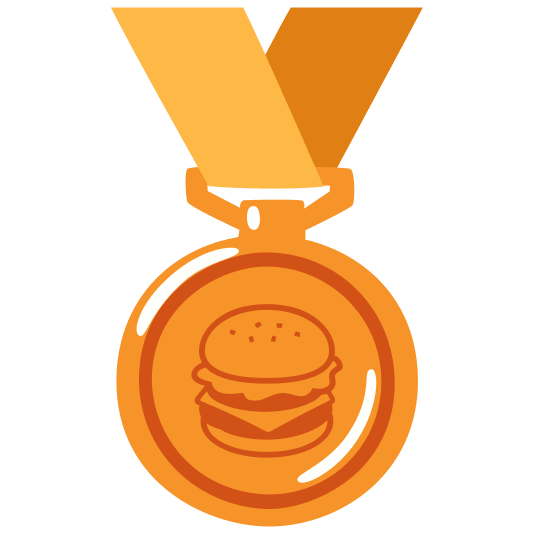 third place medal hamburger