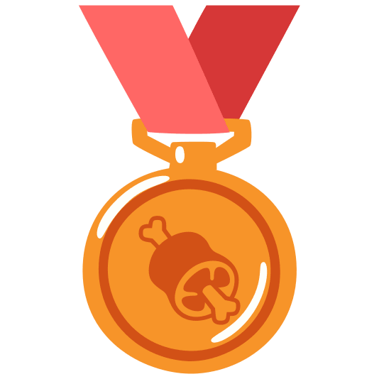 third place medal meat on bone