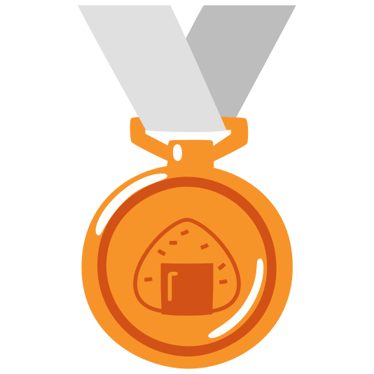 third place medal rice ball