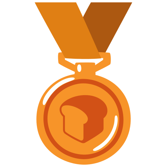 third place medal bread
