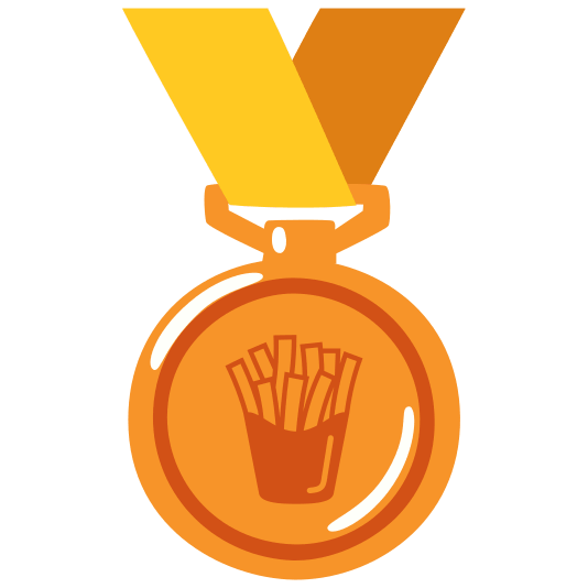 third place medal fries