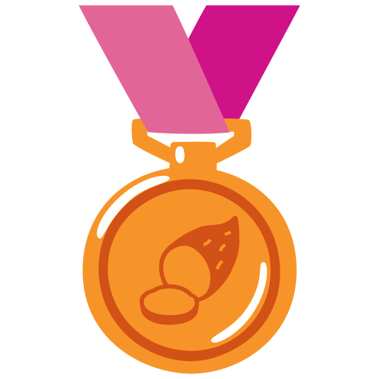 third place medal sweet potato