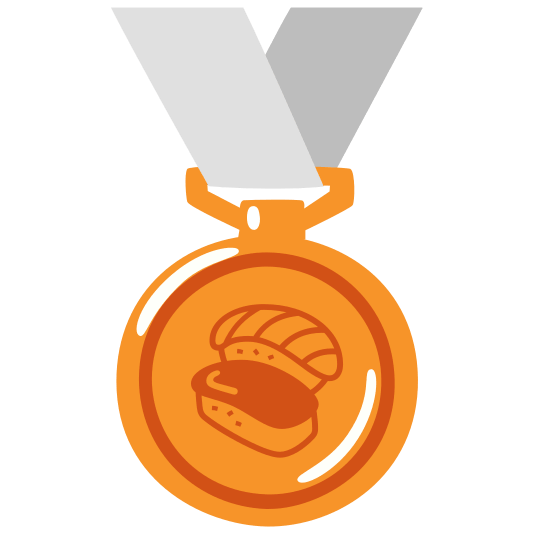third place medal sushi