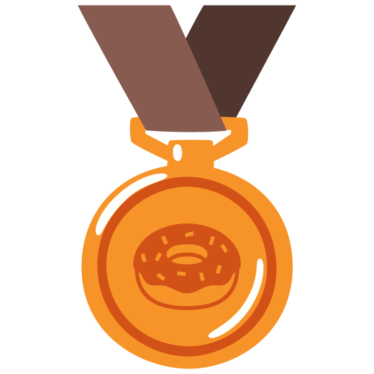 third place medal doughnut