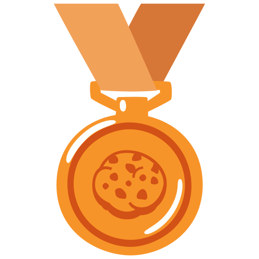 third place medal cookie