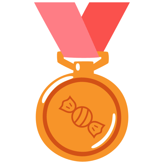 third place medal candy