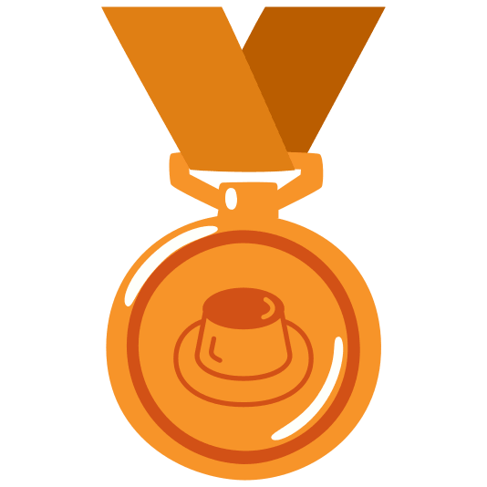 third place medal custard