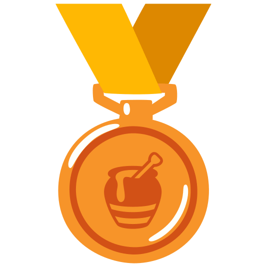 third place medal honey pot