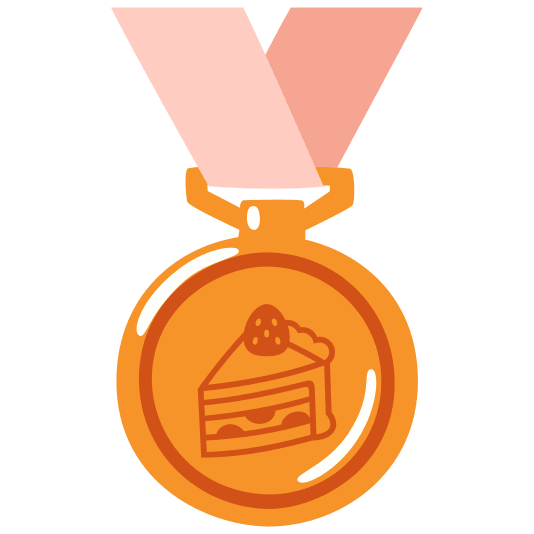 third place medal cake