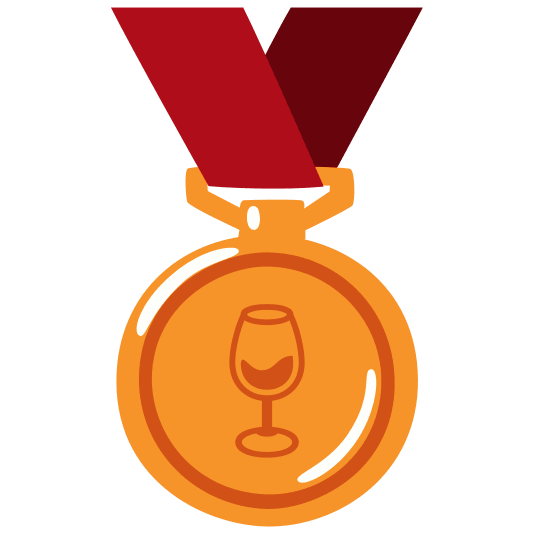 third place medal wine glass
