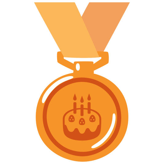 third place medal birthday