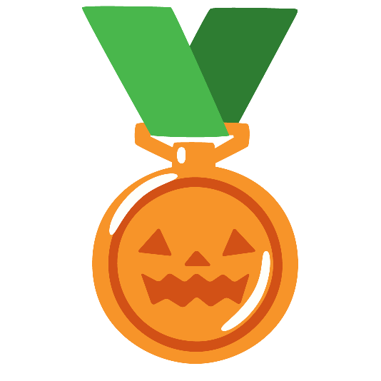 third place medal jack o lantern