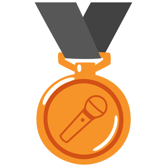 third place medal microphone