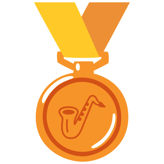 third place medal saxophone