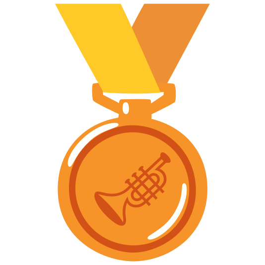 third place medal trumpet