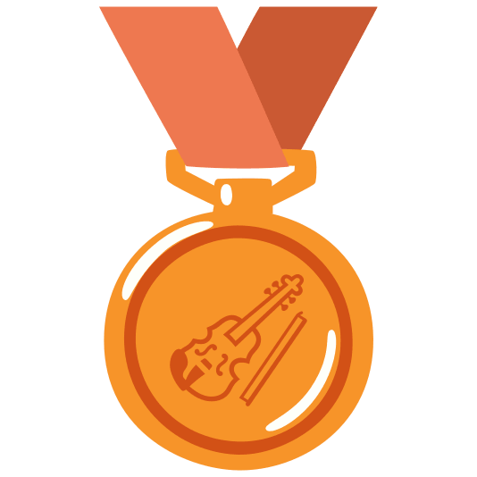 third place medal violin