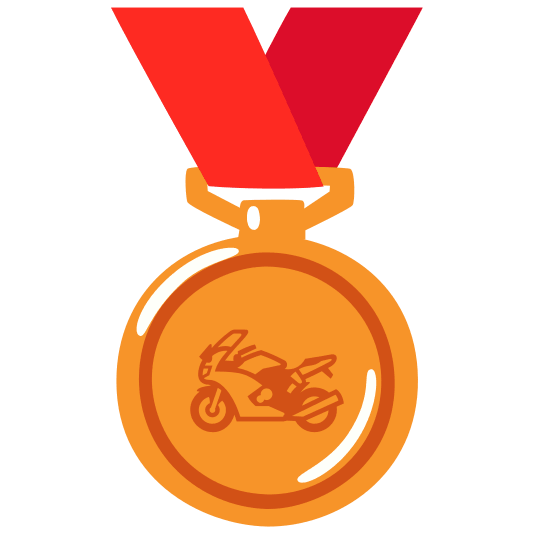 third place medal racing motorcycle