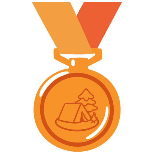 third place medal camping